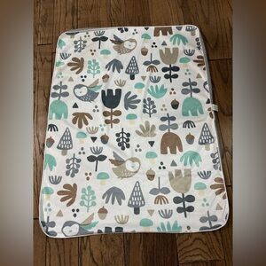 Cloud Island Sweet Woodland Baby Blanket Owl Tree Forest Acorn Gray White Tan
